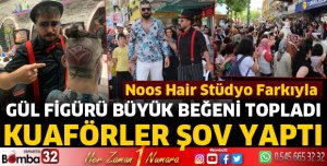 Kuaförler şov yaptı