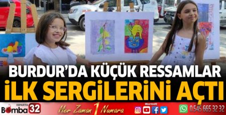Küçük ressamlar ilk sergilerini açtı