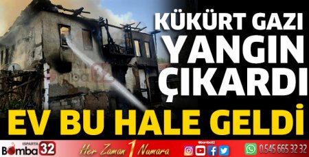 Kükürt gazı yangın çıkardı