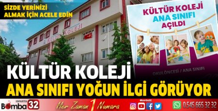 Kültür Kolleji Ana Sınıfı yoğun ilgi görüyor
