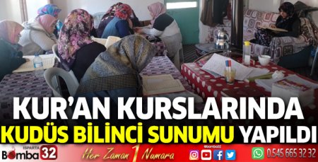 Kur’an kurslarında Kudüs bilinci sunumu yapıldı