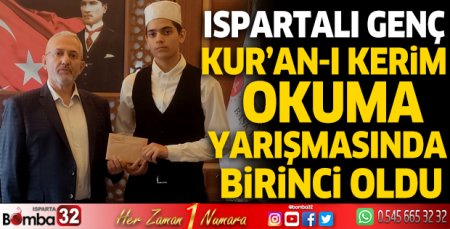 Kur'an-ı Kerim okuma yarışmasında birinci oldu