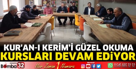 Kur'an-ı Kerim’i güzel okuma kursları devam ediyor