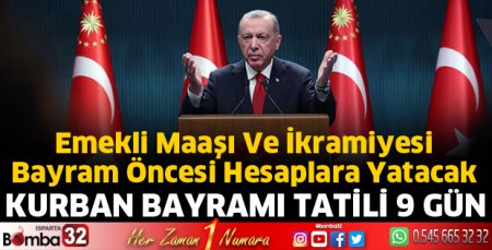 Kurban Bayramı tatili 9 gün