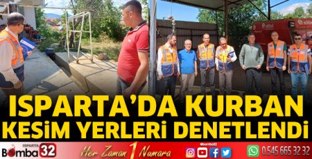 Kurban kesim yerleri denetlendi