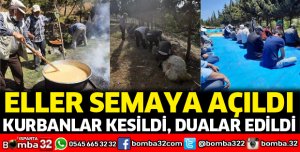 Kurbanlar kesildi, dualar edildi