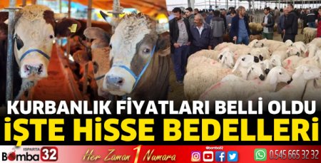 Kurbanlık fiyatları belli oldu