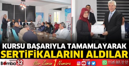 Kursu başarıyla tamamlayarak sertifikalarını aldılar