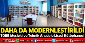 Kütüphane modern bir görünüme kavuştu