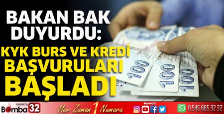 KYK burs ve kredi başvuruları başladı