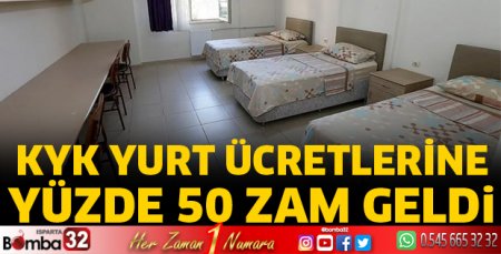 KYK yurt ücretlerine zam