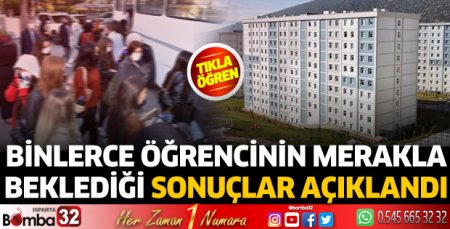 KYK yurt yedek sonuçları açıklandı