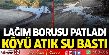 Lağım borusu patladı köyü atık su bastı