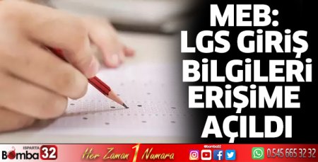 LGS giriş bilgileri erişime açıldı