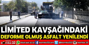 LİMİTED KAVŞAĞINDAKİ DEFORME OLMUŞ ASFALT YENİLENDİ