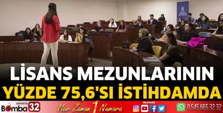 Lisans mezunlarının yüzde 75,6'sı istihdamda