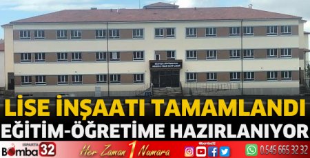 Lise inşaatı tamamlandı