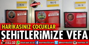 LİSE ÖĞRENCİLERİMİZDEN ŞEHİTLERE VEFA