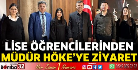 Lise öğrencilerinden Müdür Höke'ye ziyaret