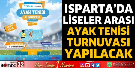 Liseler arası ayak tenisi turnuvası yapılacak