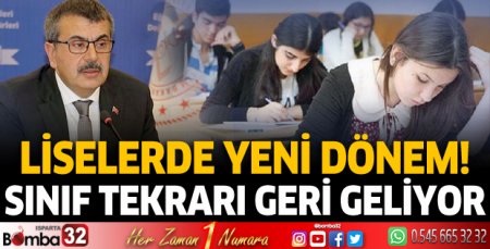 Liselerde yeni dönem! Sınıf tekrarı geri geliyor