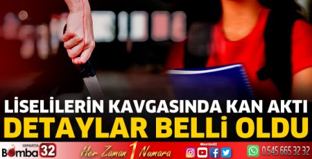 Liselilerin kavgasında kan aktı