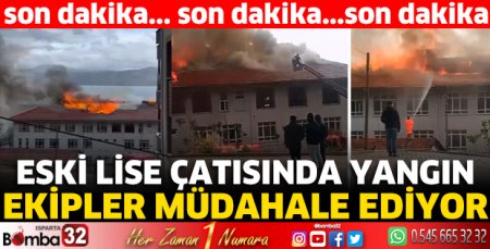Lisenin çatısında yangın çıktı