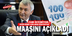 MAAŞINI AÇIKLADI
