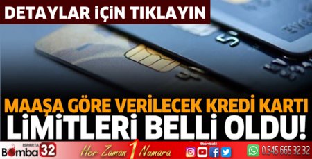 Maaşlara göre kredi kartı limitleri belli oldu!