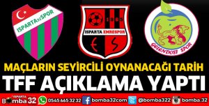 MAÇLARIN SEYİRCİLİ OYNANACAĞI TARİH BELLİ OLDU