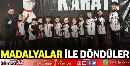 Madalyalar ile döndüler 