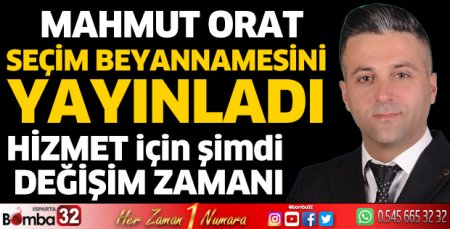Mahmut Orat hizmet için geliyor