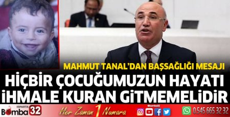 Mahmut Tanal'dan başsağlığı mesajı
