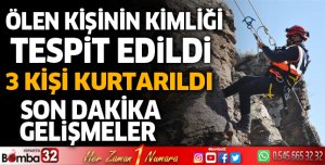 Mahsur kalan 3 kişi kurtarıldı