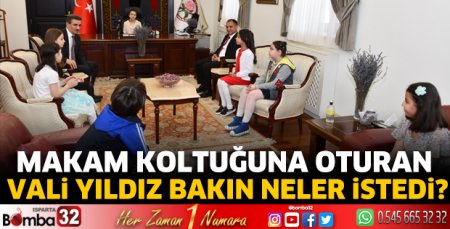 Makam koltuğuna oturan Vali Yıldız bakın neler istedi?