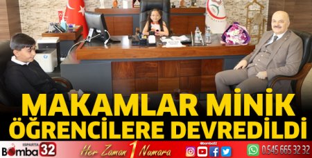 Makamlar minik öğrencilere devredildi