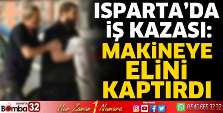 Makineye elini kaptırdı
