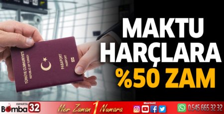 Maktu harçlara %50 zam