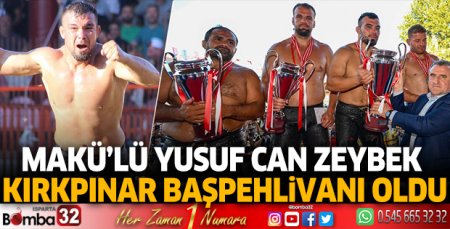 MAKÜ’lü Yusuf Can Zeybek Kırkpınar Başpehlivanı oldu