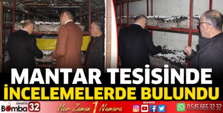 Mantar tesisinde incelemelerde bulundu
