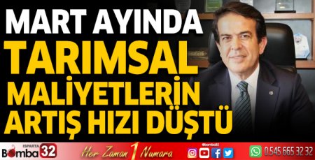 Mart ayında tarımsal maliyetlerin artış hızı düştü