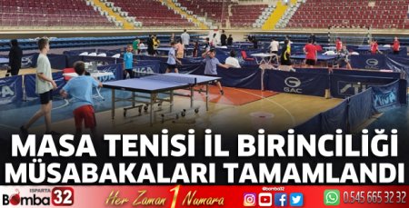 Masa Tenisi il birinciliği müsabakaları tamamlandı 