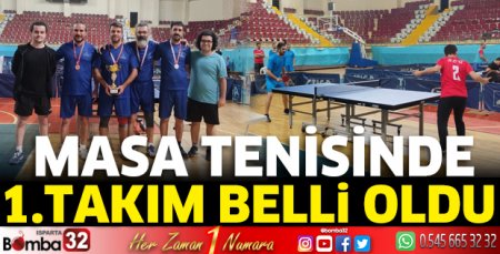 Masa tenisinde 1. takım belli oldu