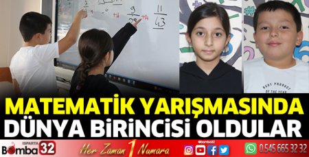 Matematik yarışmasında dünya birincisi oldular