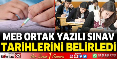 MEB, ortak yazılı sınav tarihlerini belirledi
