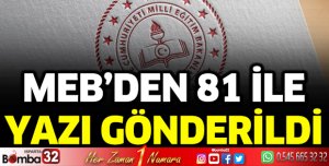 MEB'den 81 ile yazı gönderildi