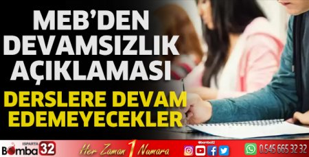 MEB'den devamsızlık açıklaması