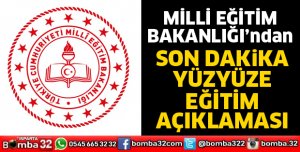 MEB'den son dakika yüz yüze eğitim açıklaması