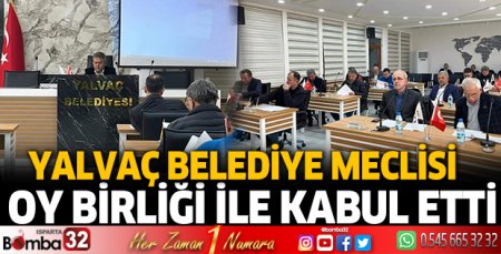 Meclis oybirliği ile kabul etti