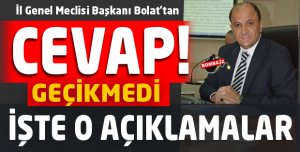 Meclisi Başkanı Bolat’tan yanıt gecikmedi